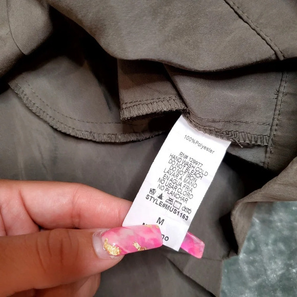 MetroPark Green Pleated Skater Skirt - Picture 6 of 7